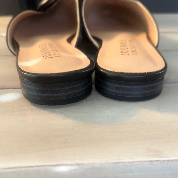 Journee Collection Black Pointed-Toe Mules - Picture 6 of 6
